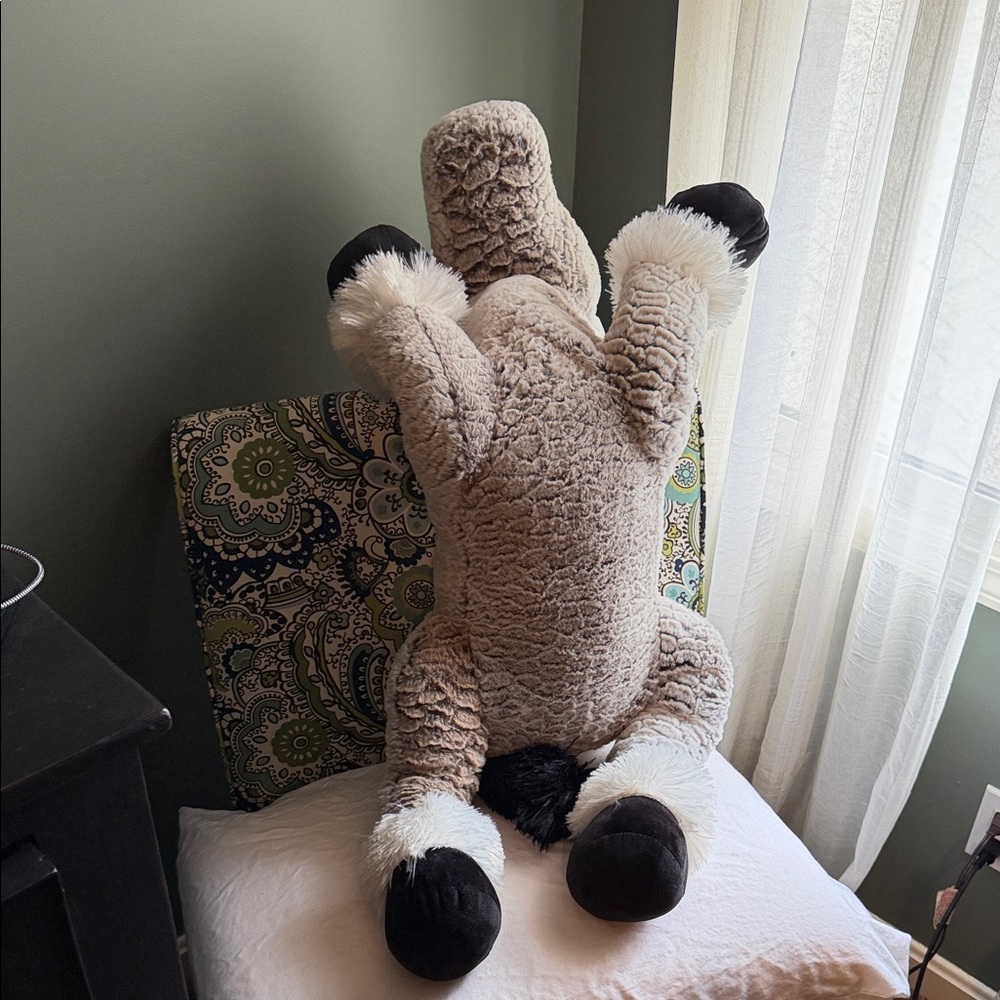 Plush Grey Stuffed Horse - Picture 2 of 8